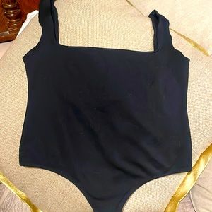 Free people body suit. Black, square neck, low back